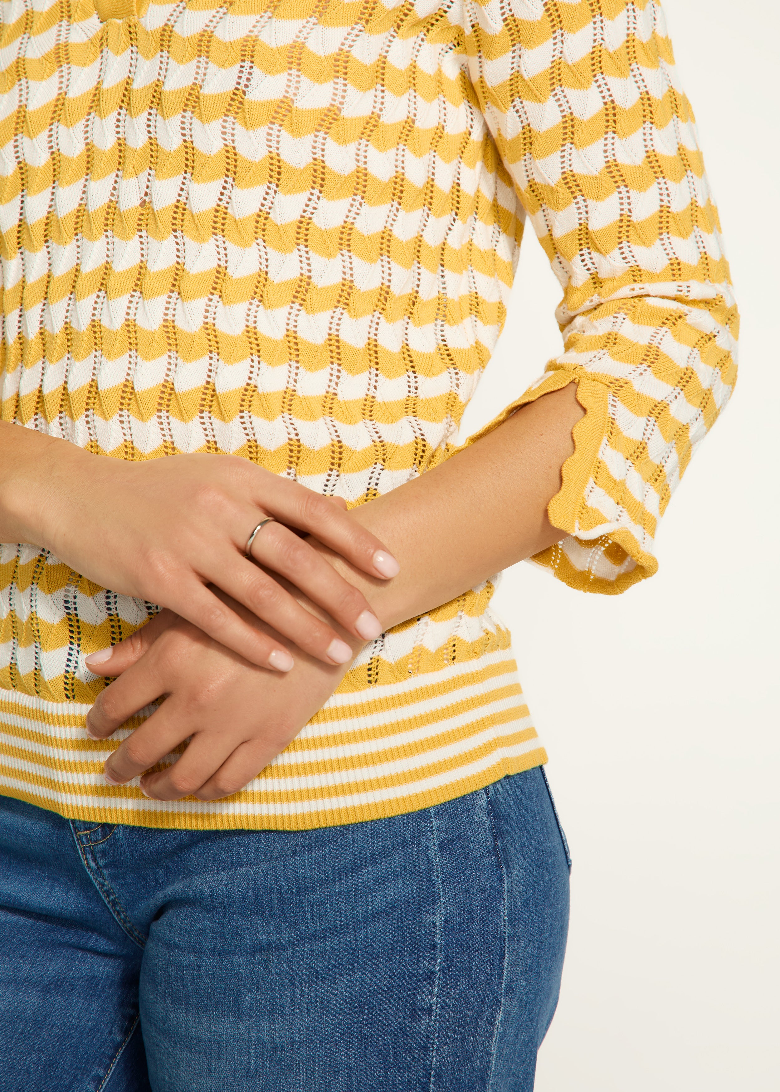 Striped Polo Sweater by FDJ