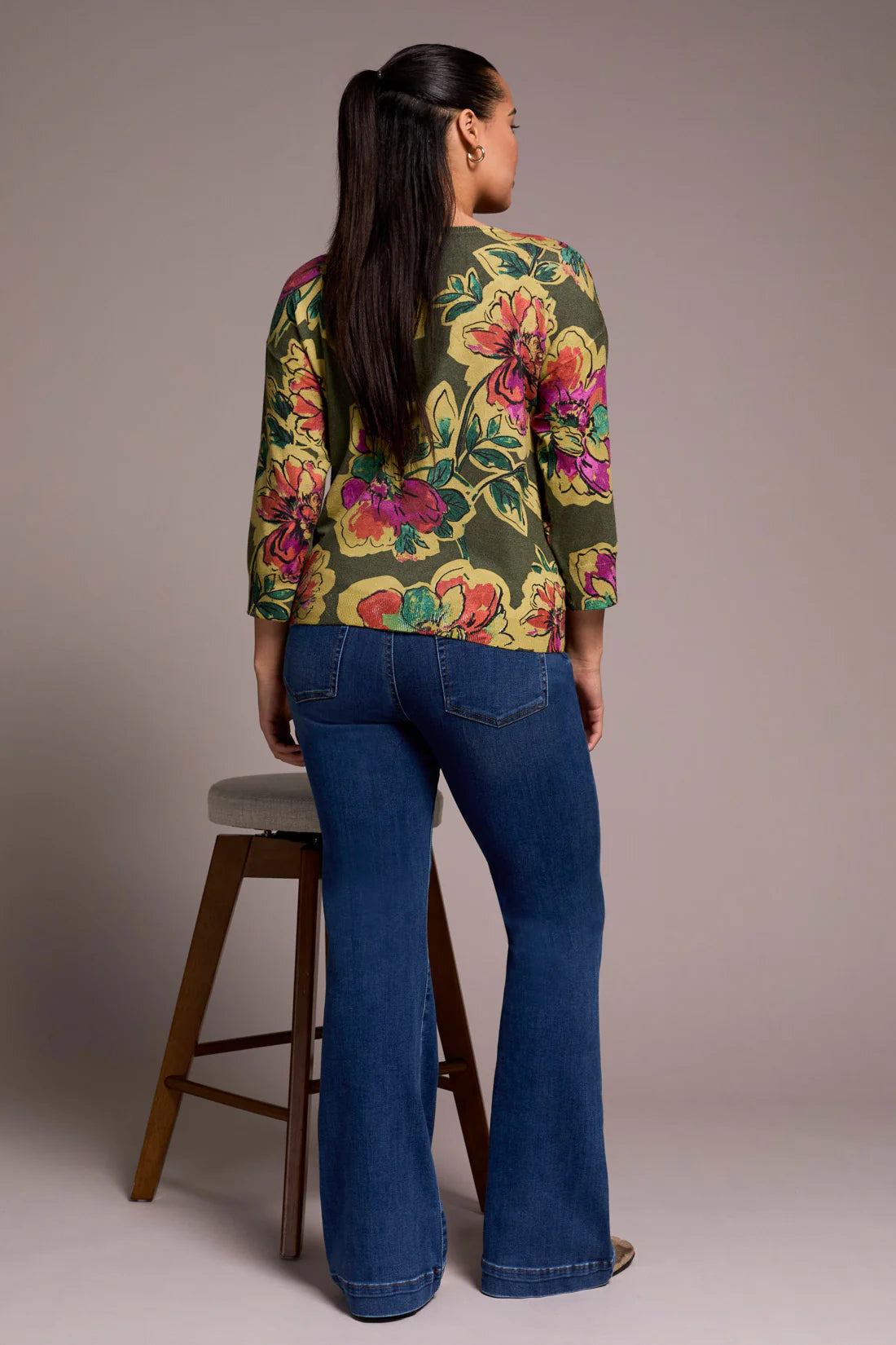 Light Weight Floral Print Sweater by Tribal