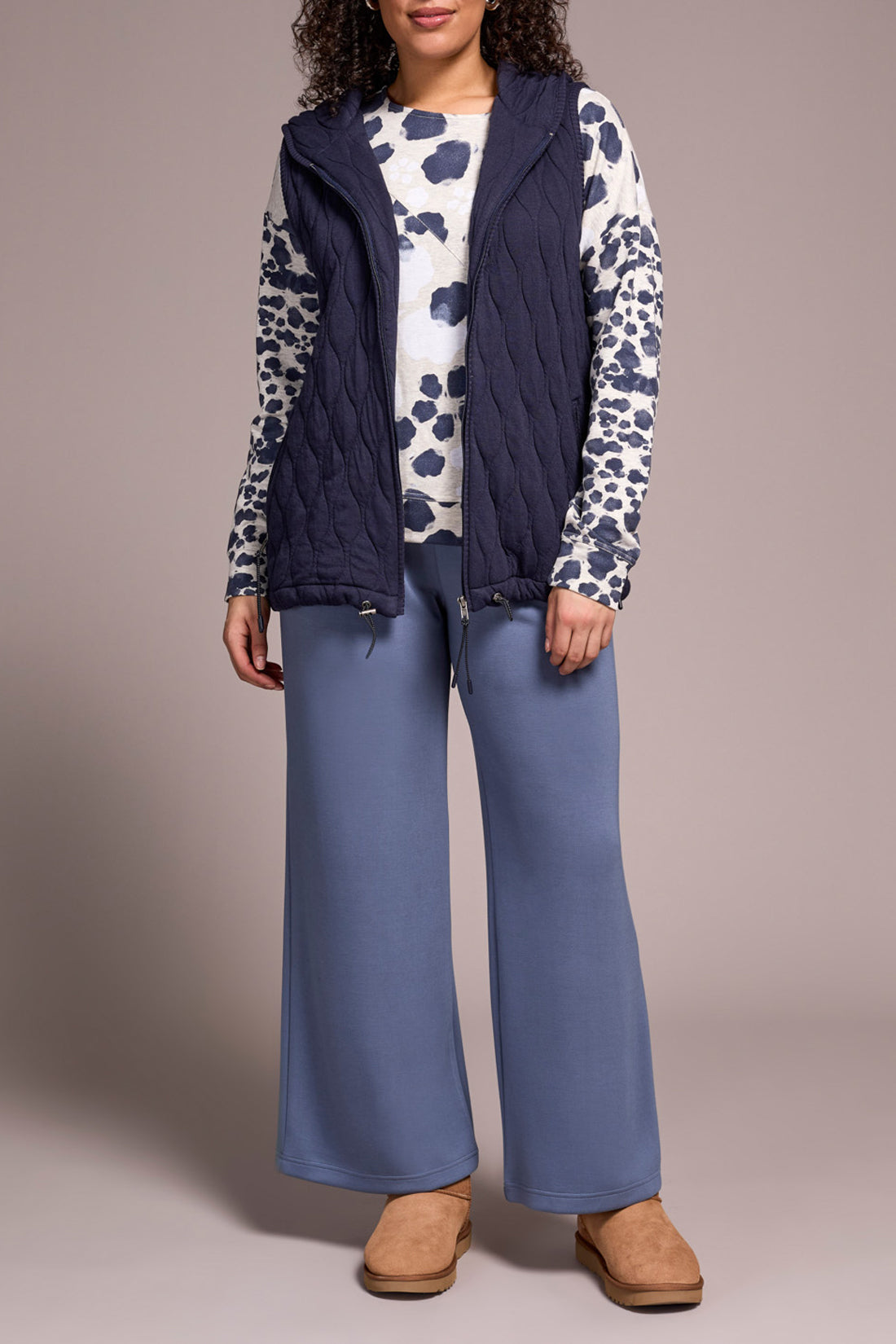 French Terry Quilted Vest by Tribal