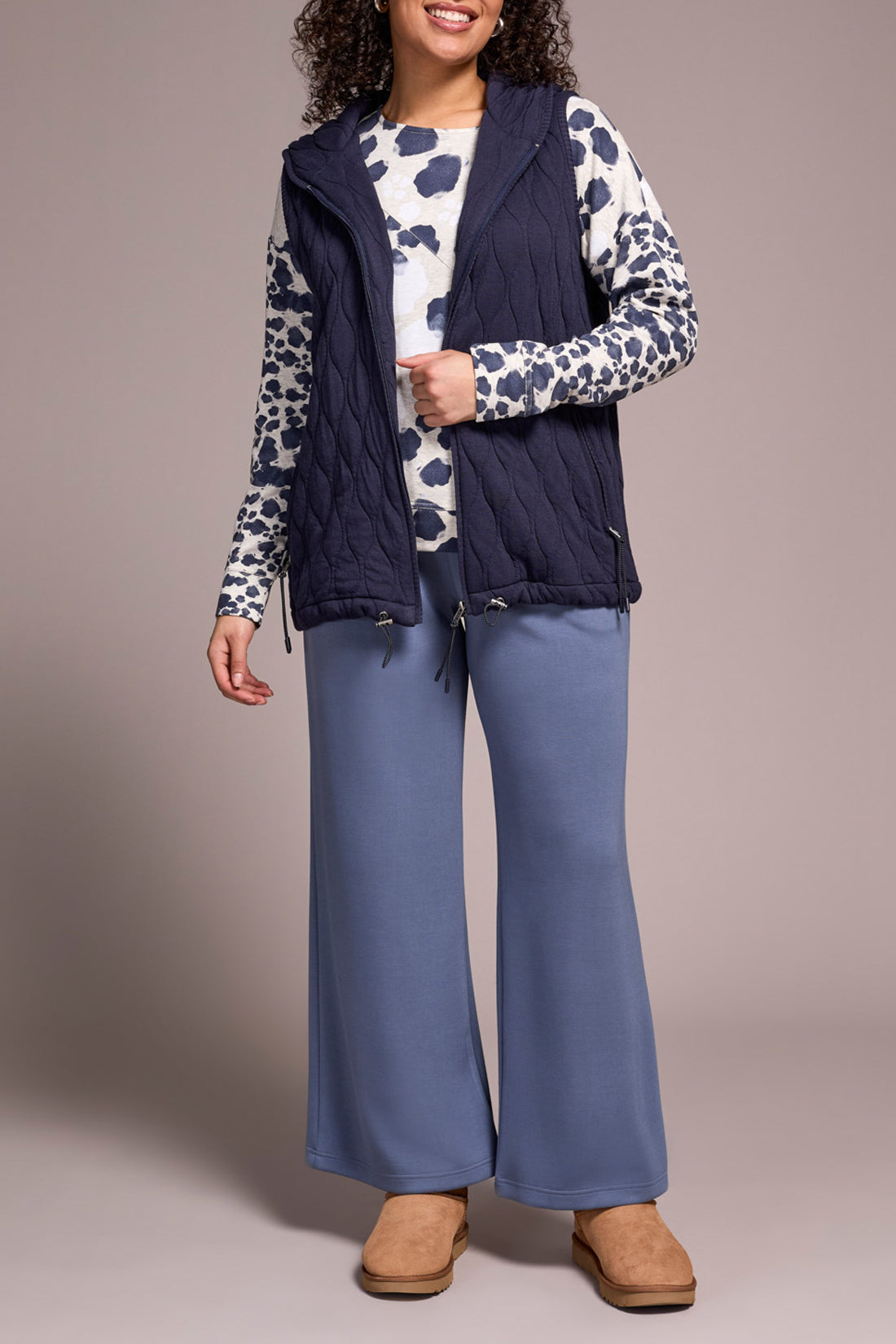 French Terry Quilted Vest by Tribal