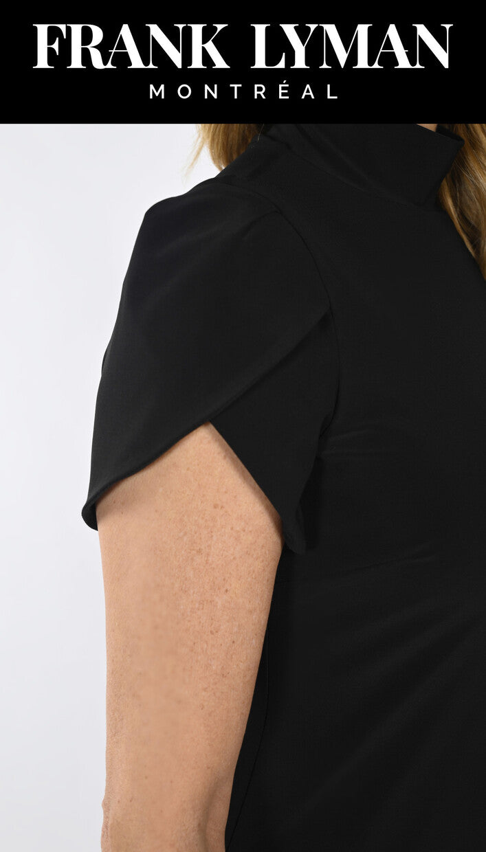 Tulip Sleeve Knit Dress by Frank Lyman