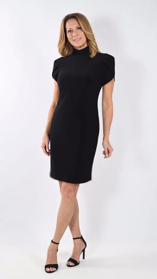 Tulip Sleeve Knit Dress by Frank Lyman