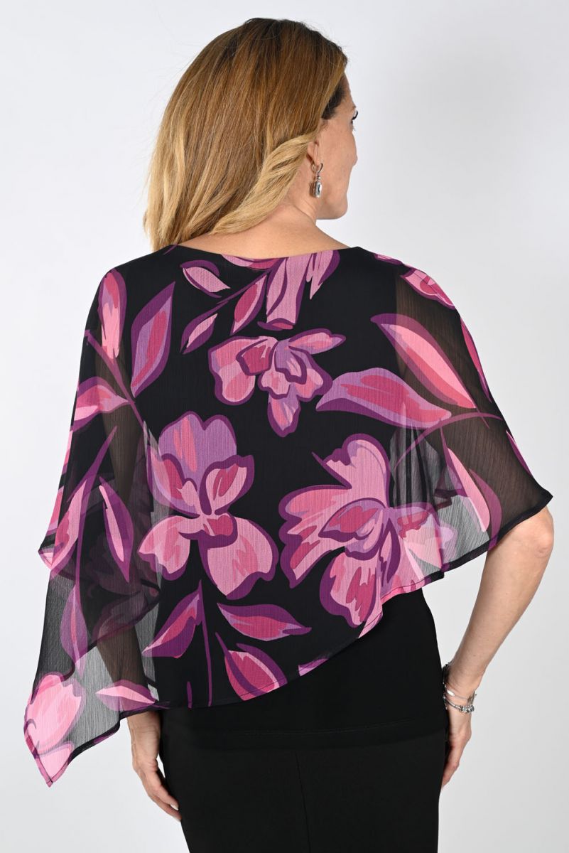 Frank Lyman Double Layer Chiffon Blouse Candy Pink 176335 main image 1
