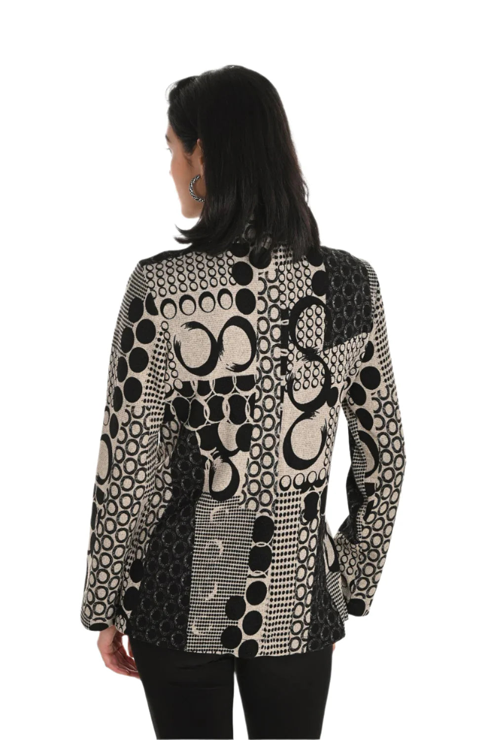 Circular Patterned Knit Blazer by Frank Lyman
