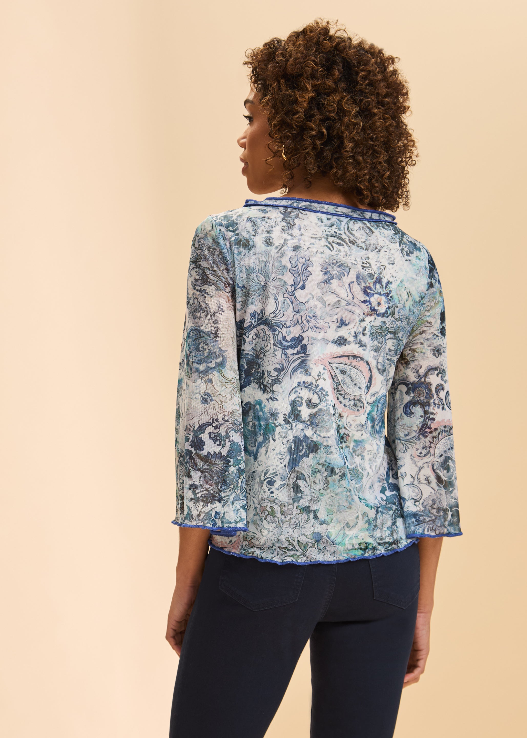 Bell Sleeve Boat Neck Top by FDJ