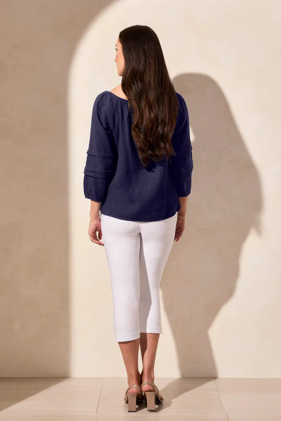 Cotton Gauze Convertible Off-Shoulder Top by Tribal