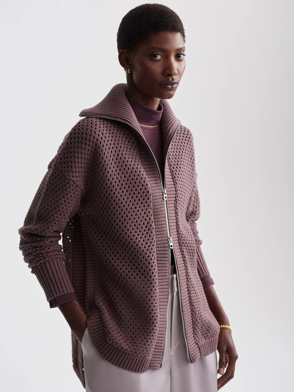 Finn Longline Knit Sweater/Jacket by Varley