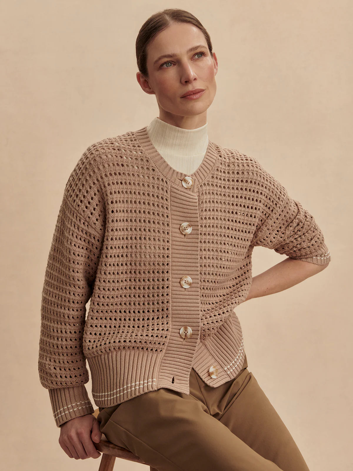 Kris Relaxed Fit Knit Sweater/Jacket by Varley