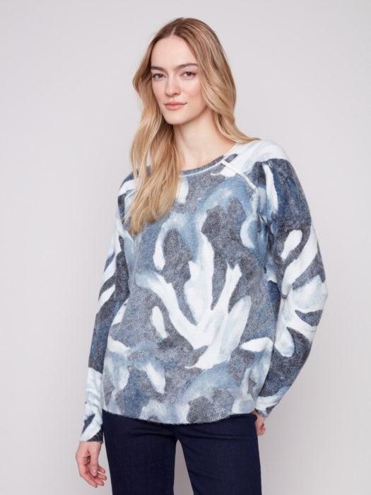 Blue Slush Reversible Sweater by Charlie B