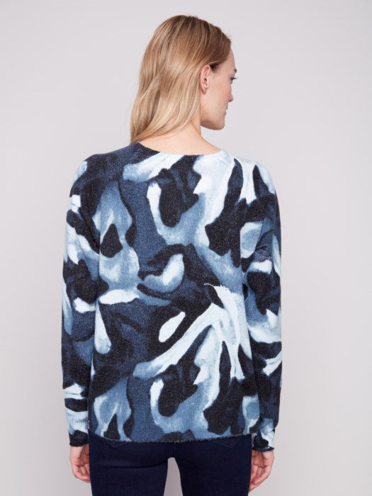 Blue Slush Reversible Sweater by Charlie B