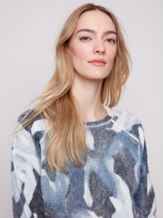 Blue Slush Reversible Sweater by Charlie B