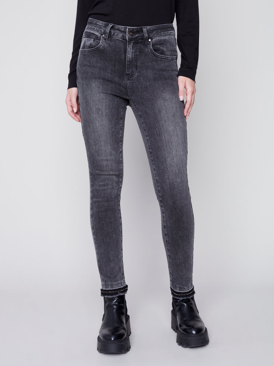 Frayed Hem Denim Jeans by Charlie B – MeadowCreek Clothiers