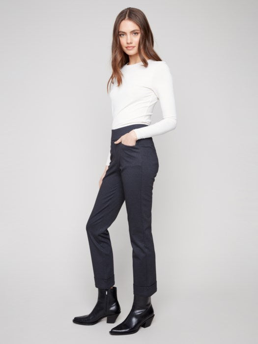 Cuffed Pull On Ponte Pant by Charlie B