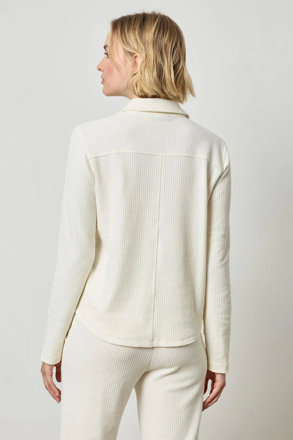 Waffle Collared Button Down by Lilla P