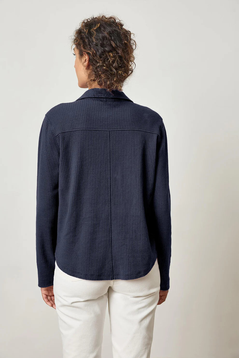 Waffle Collared Button Down by Lilla P