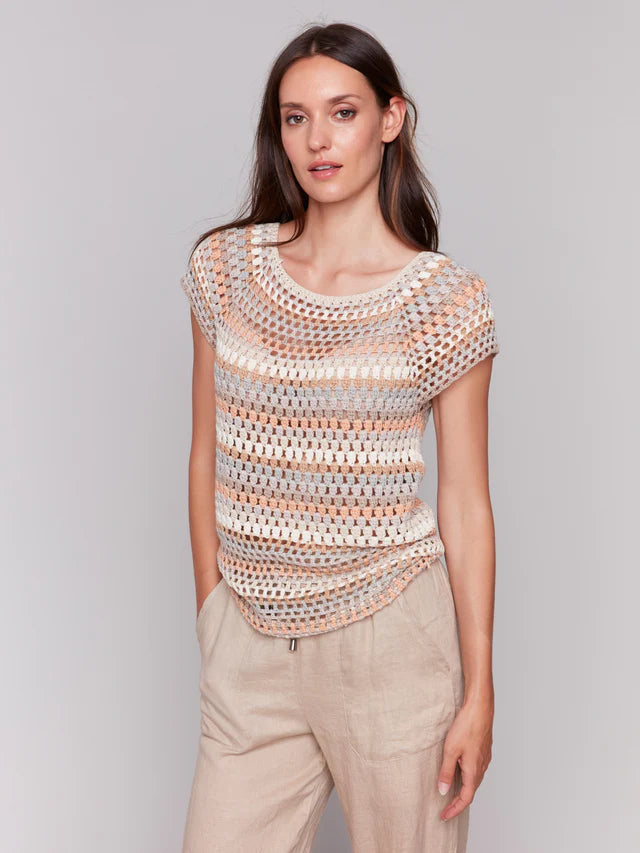Crochet Cap Sleeve Top by Charlie B