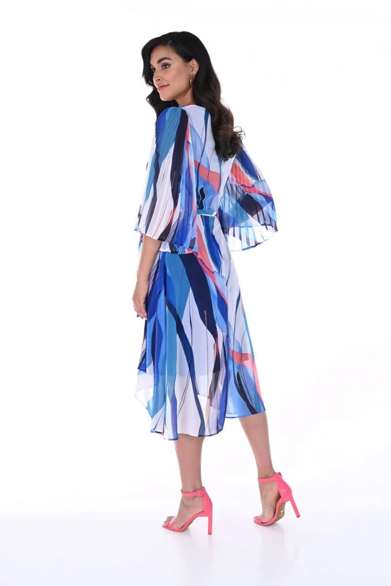 Abstract Print Wrap Dress by Frank Lyman