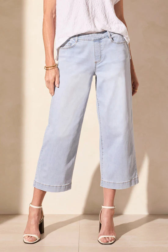 Audrey Cropped Wide Leg Jeans by Tribal