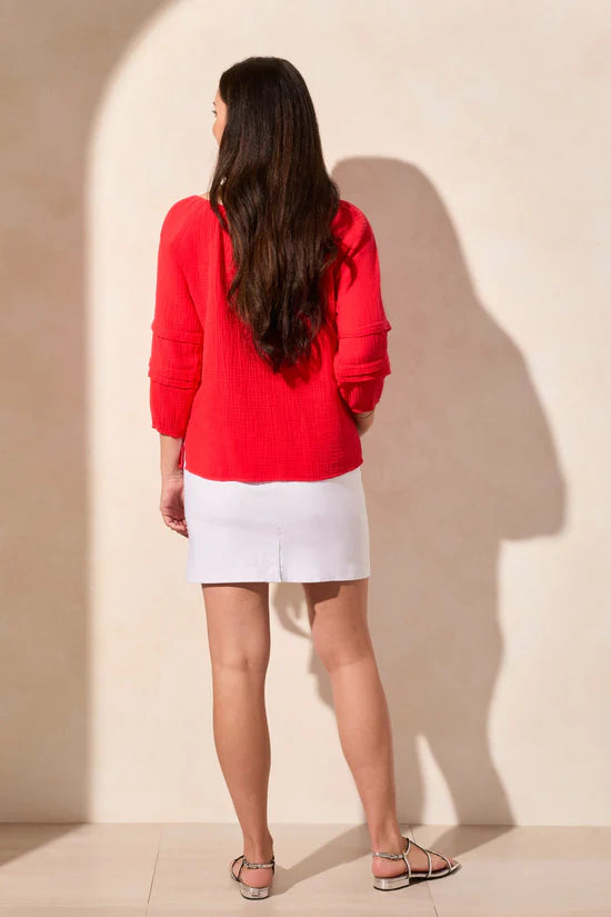 Cotton Gauze Convertible Off-Shoulder Top by Tribal