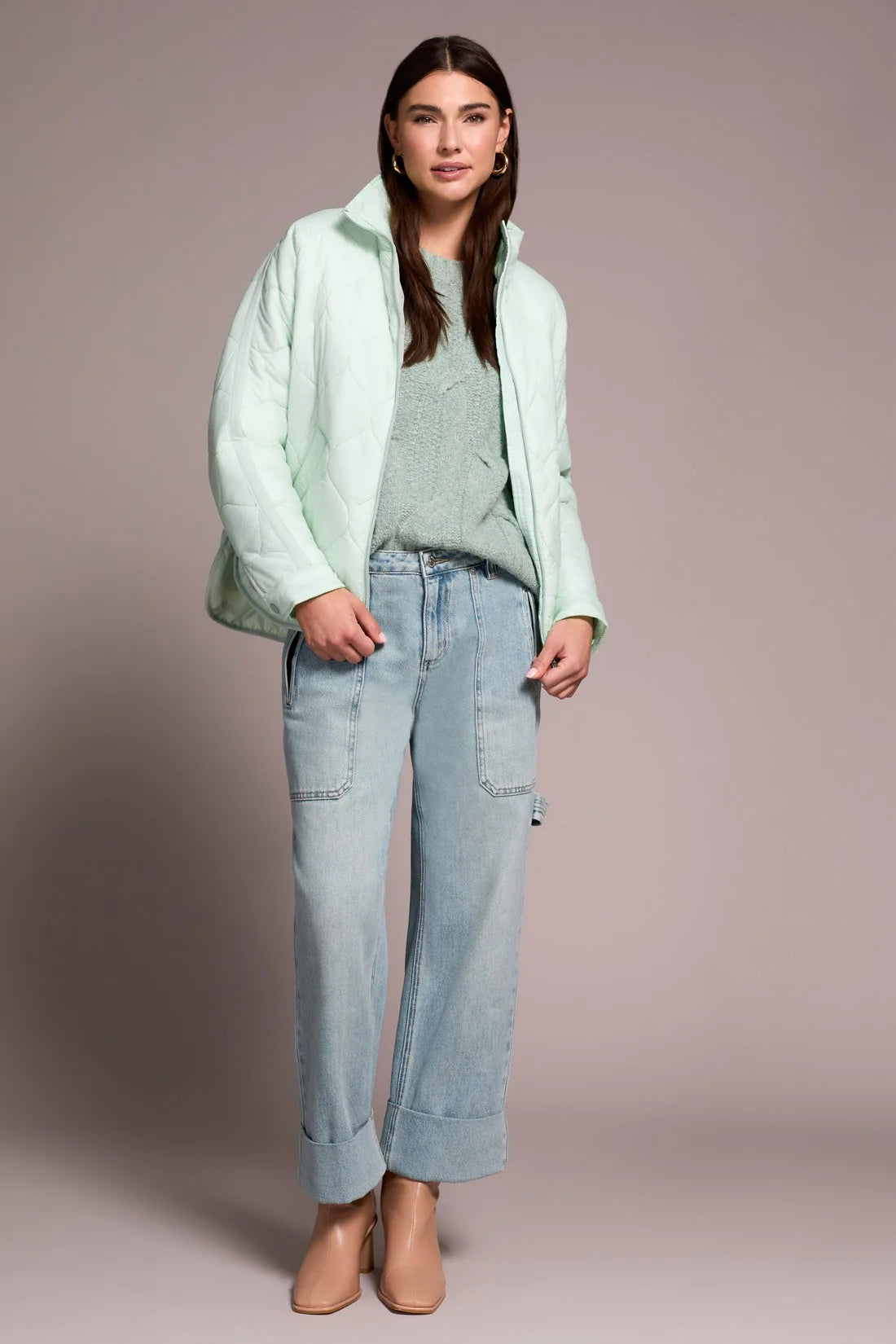 Light Weight Drop Shoulder Quilted Puffer by Tribal