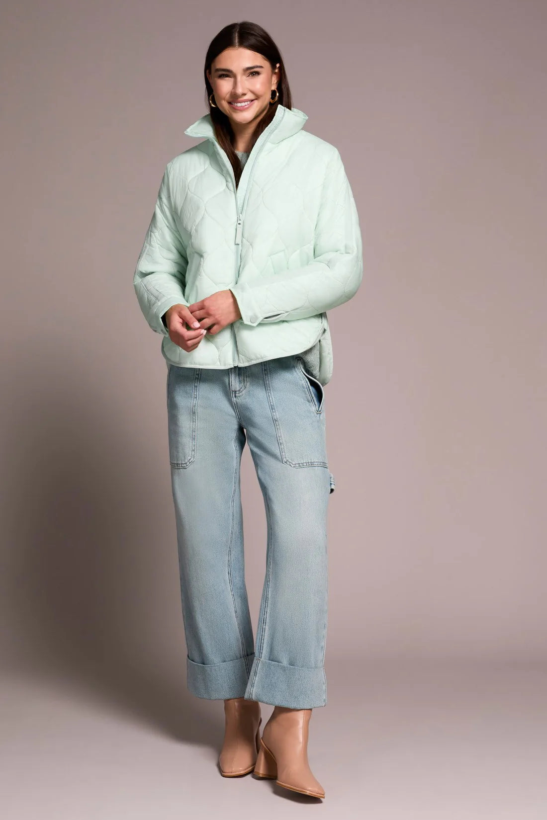 Light Weight Drop Shoulder Quilted Puffer by Tribal