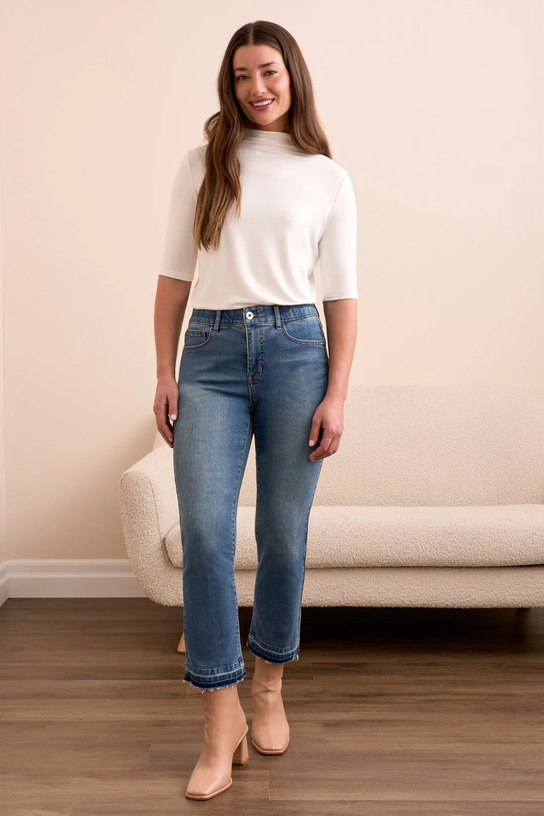 Sophia Curvy Micro Flare Jeans by Tribal