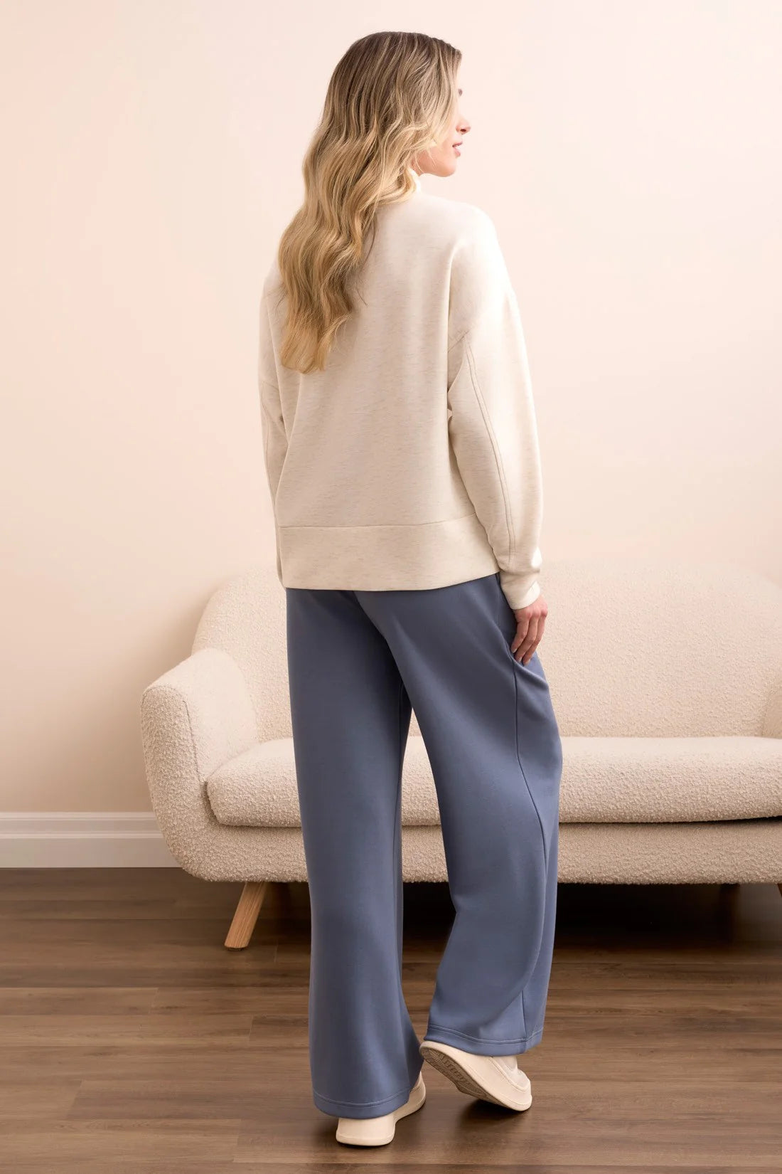 Techno Lux Drop Shoulder Funnel Neck Knit Top by Tribal