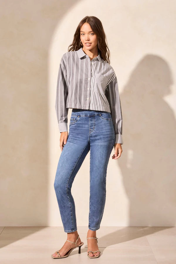 Two-In-One Button-Front Shirt With Removable Fooler by Tribal