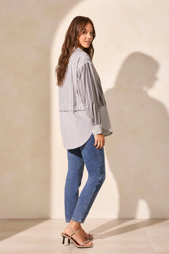 Two-In-One Button-Front Shirt With Removable Fooler by Tribal