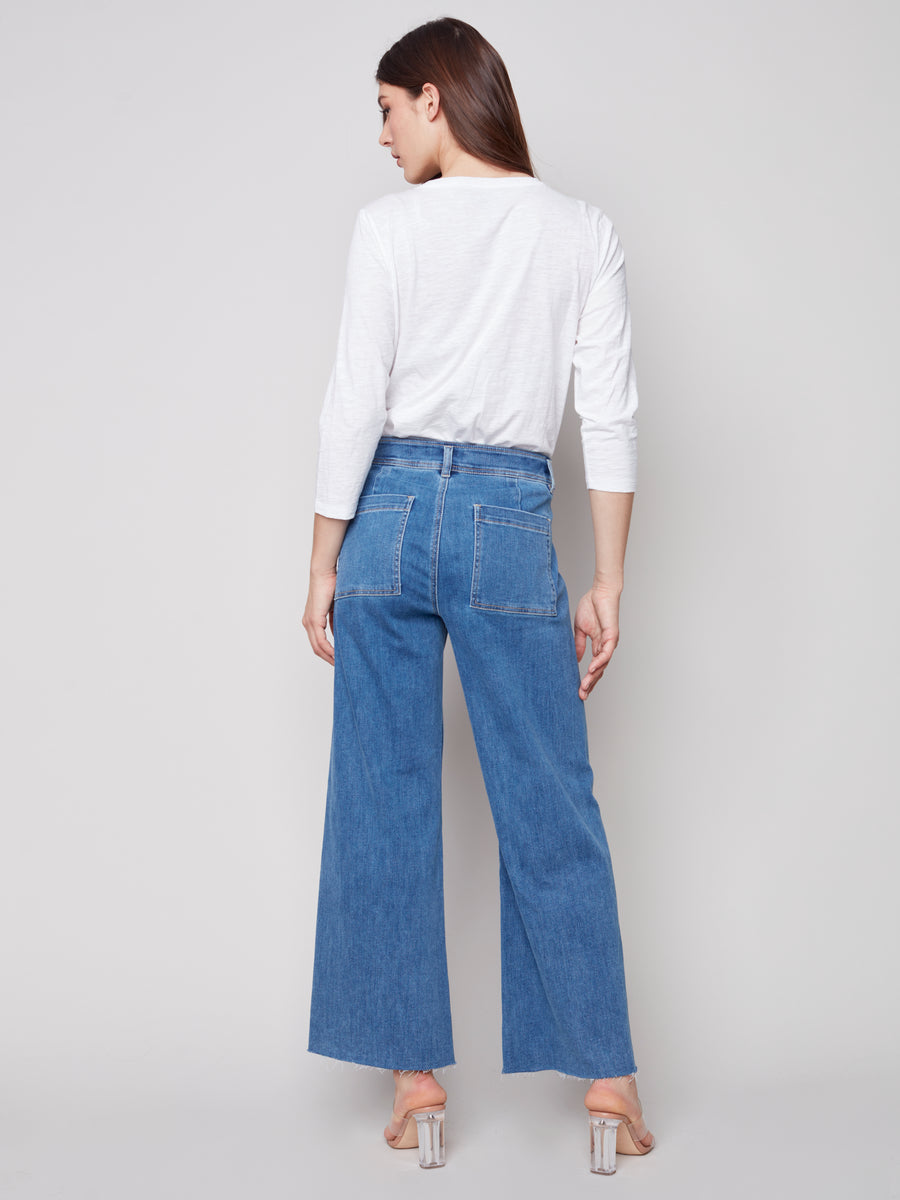 Frayed Hem Denim Jeans by Charlie B – MeadowCreek Clothiers