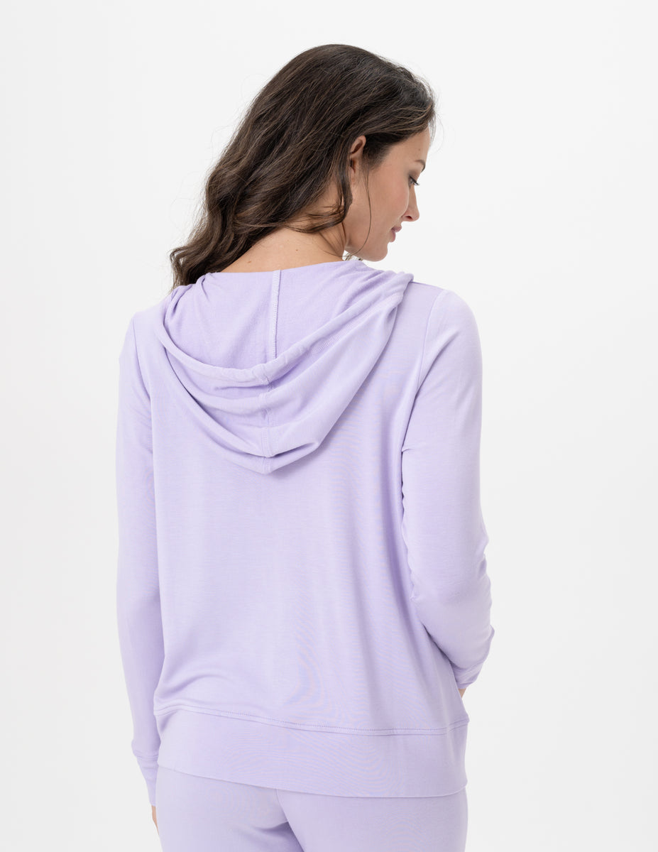 Lavender zip hotsell up hoodie