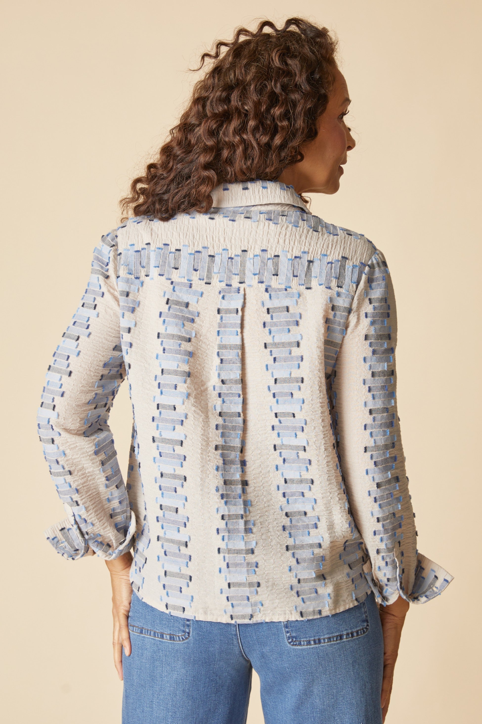 Habitat Embroidered Cotton Shaped Hem Shirt