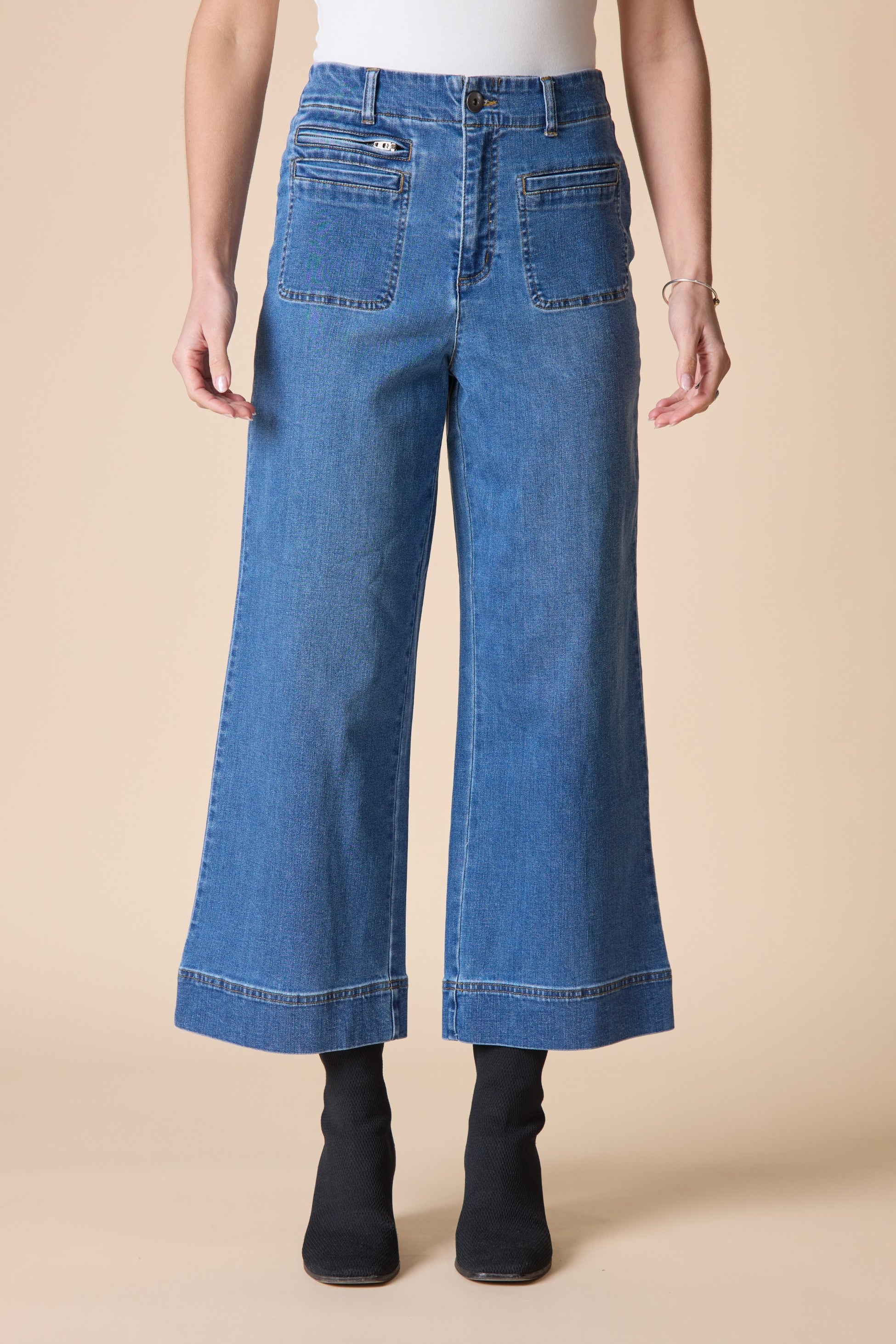 Stretch Denim Refrshed Ankle Jean by Habitat