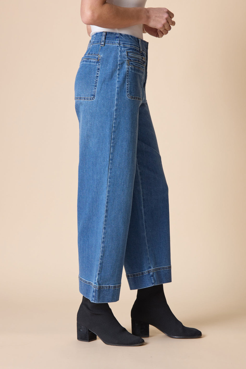 Stretch Denim Refrshed Ankle Jean by Habitat