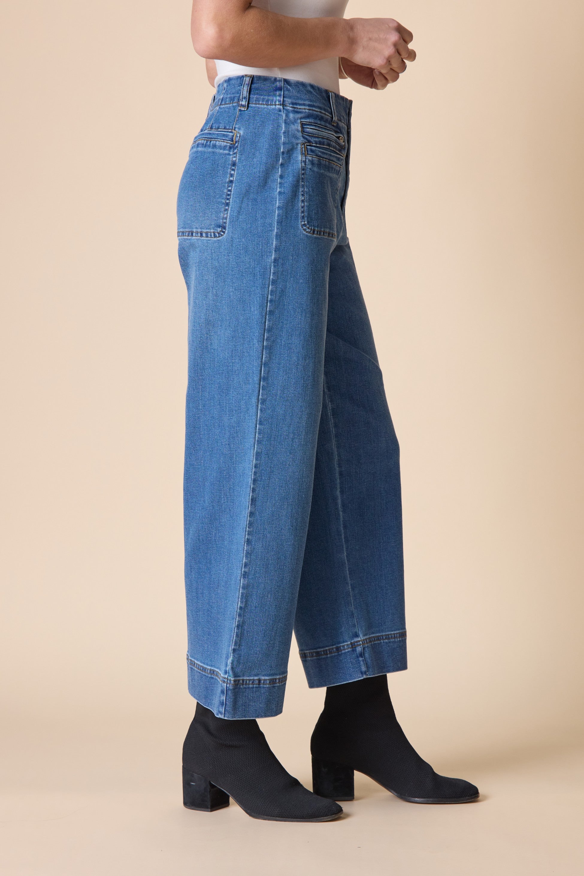 Stretch Denim Refrshed Ankle Jean by Habitat