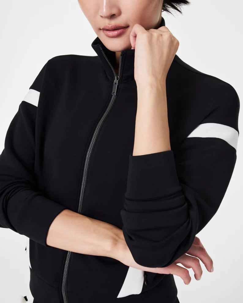 AirEssentials Striped Track Jacket by SPANX