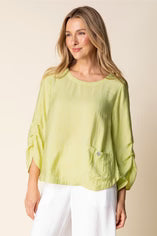Whisper Jacquard Rayon Pleat Top by Habitat