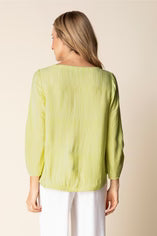 Whisper Jacquard Rayon Pleat Top by Habitat