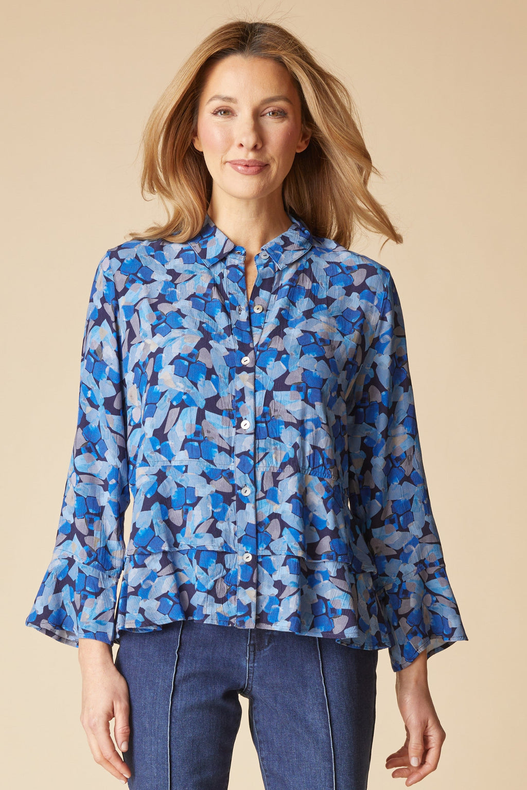 Habitat Clothes to Live in Painted Stones Flounce Shirt