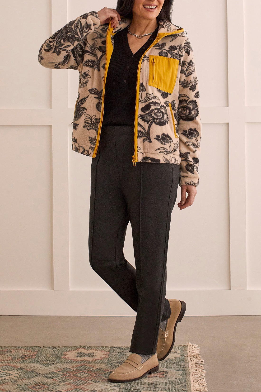 Hooded Print Jacket by Tribal