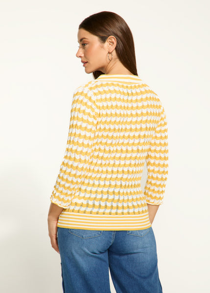 Striped Polo Sweater by FDJ