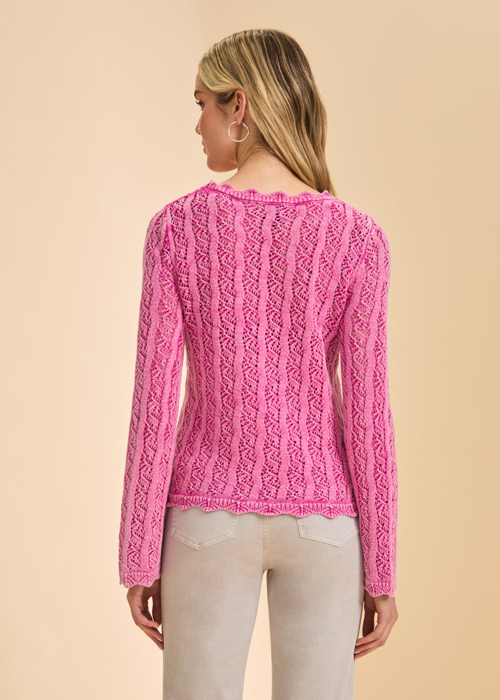 Garment Dyed Cable Sweater by FDJ