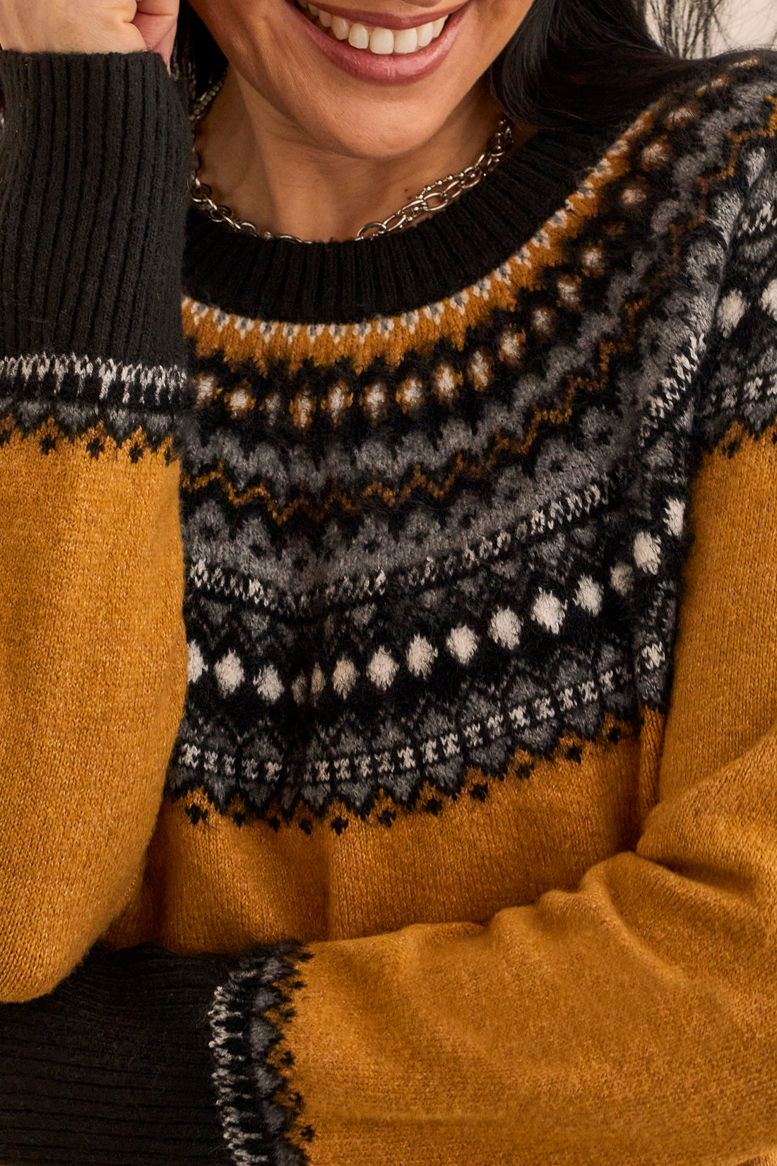 Fair Isle Jacquard Sweater by Tribal