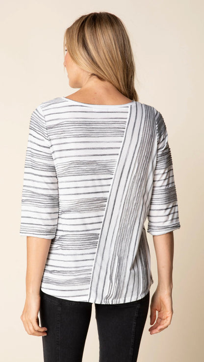 Scattered Stripe 3/4 Sleeve by Habitat