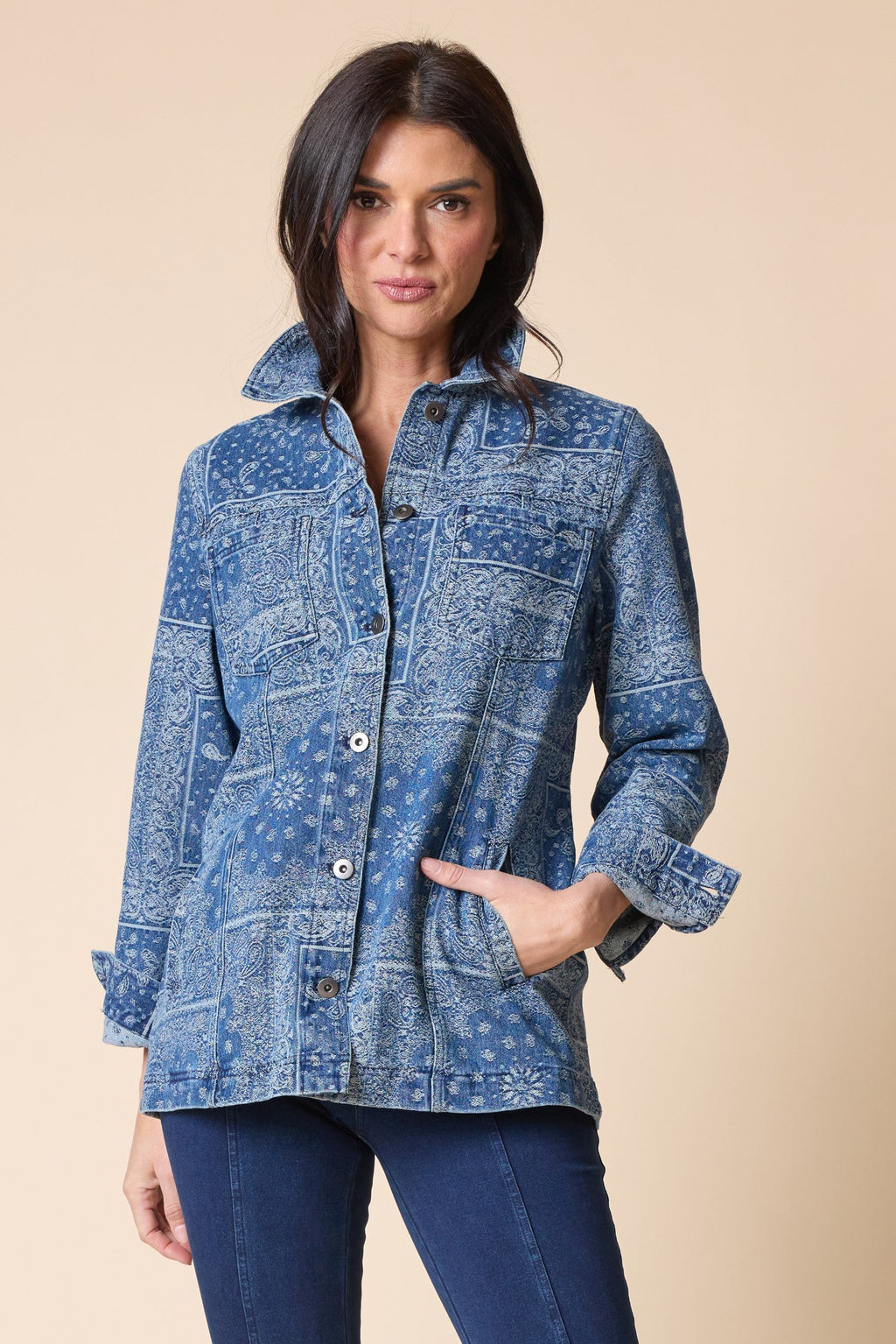 Paisley Jacquard Boyfriend Jacket by Habitat