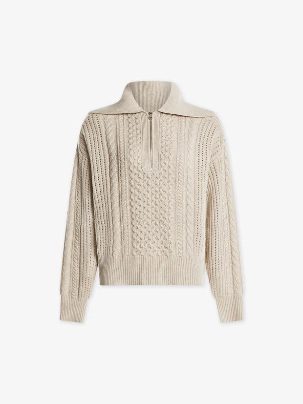 Camello  Cable Half Zip Sweater by Varley