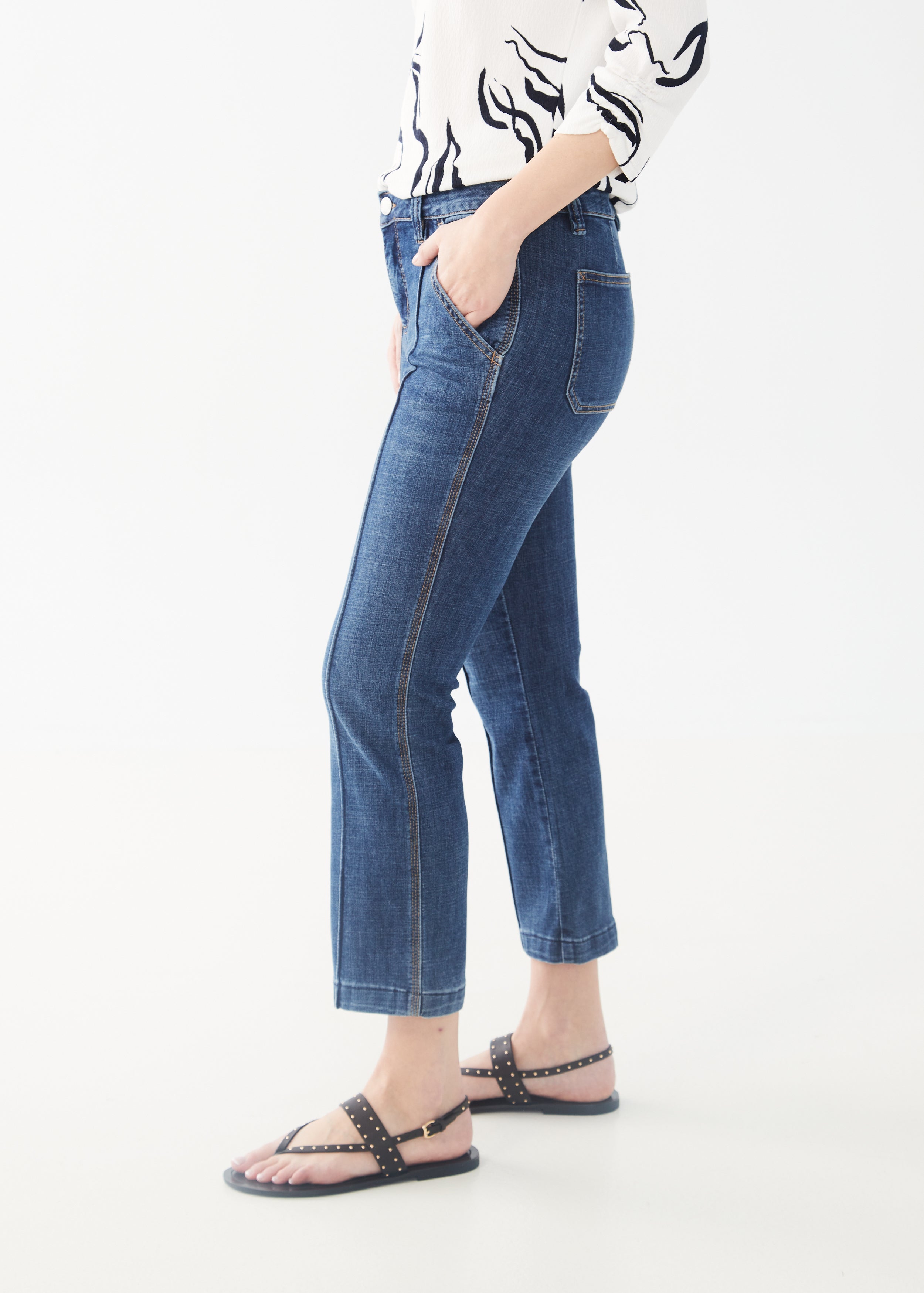 Olivia Bootcut Crop Jeans by FDJ