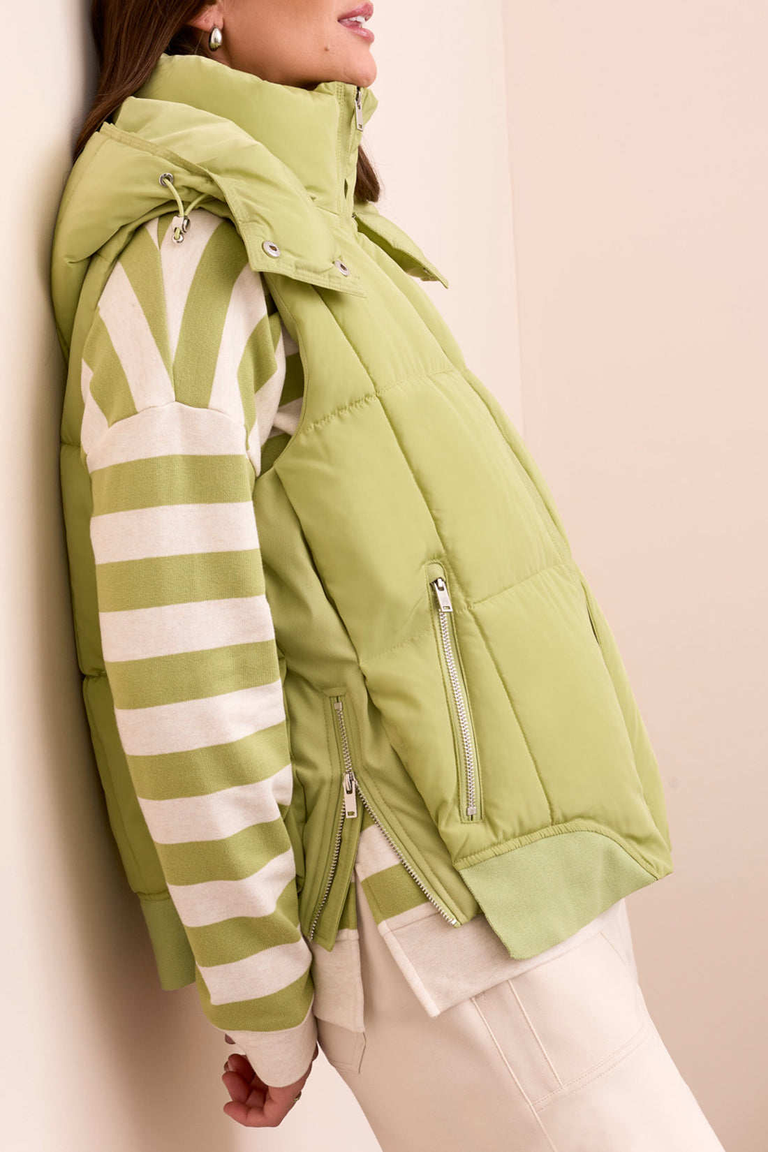 Quilted Vest with Removable Hood by Tribal