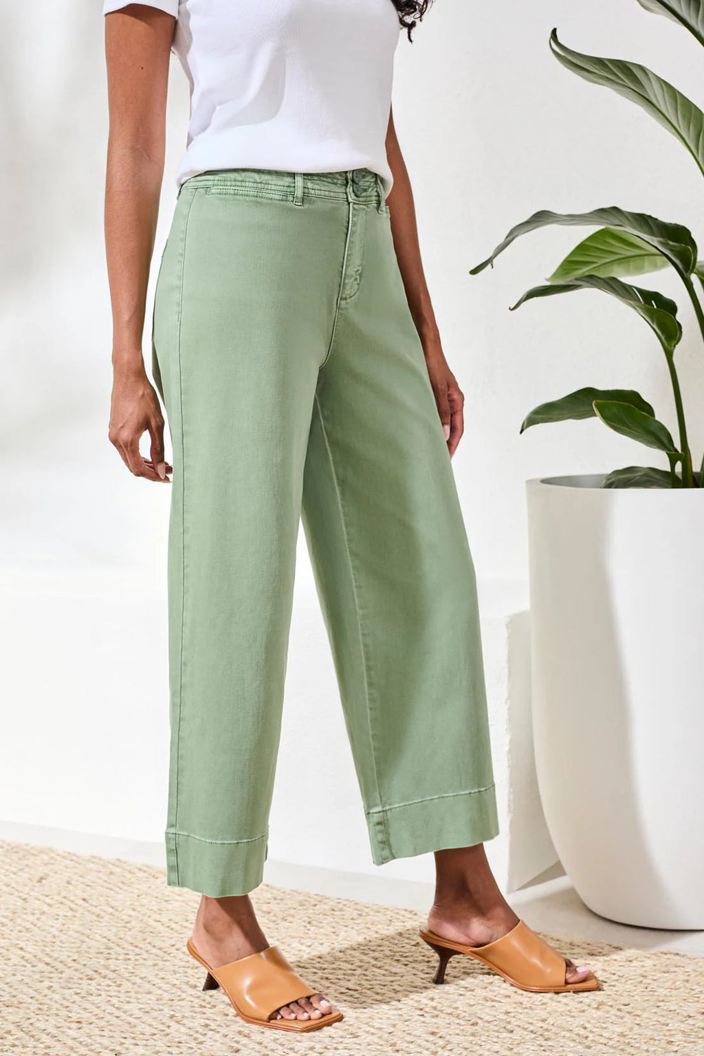 Comfort Stretch High Rise Wide Leg Pant by Tribal