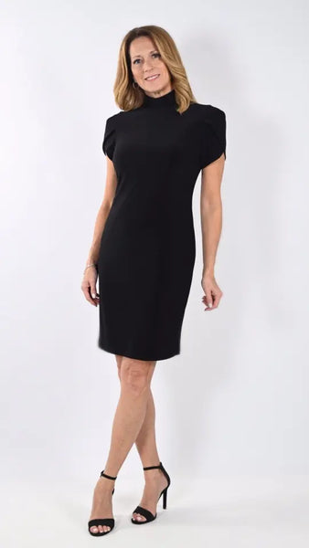 Tulip Sleeve Knit Dress by Frank Lyman